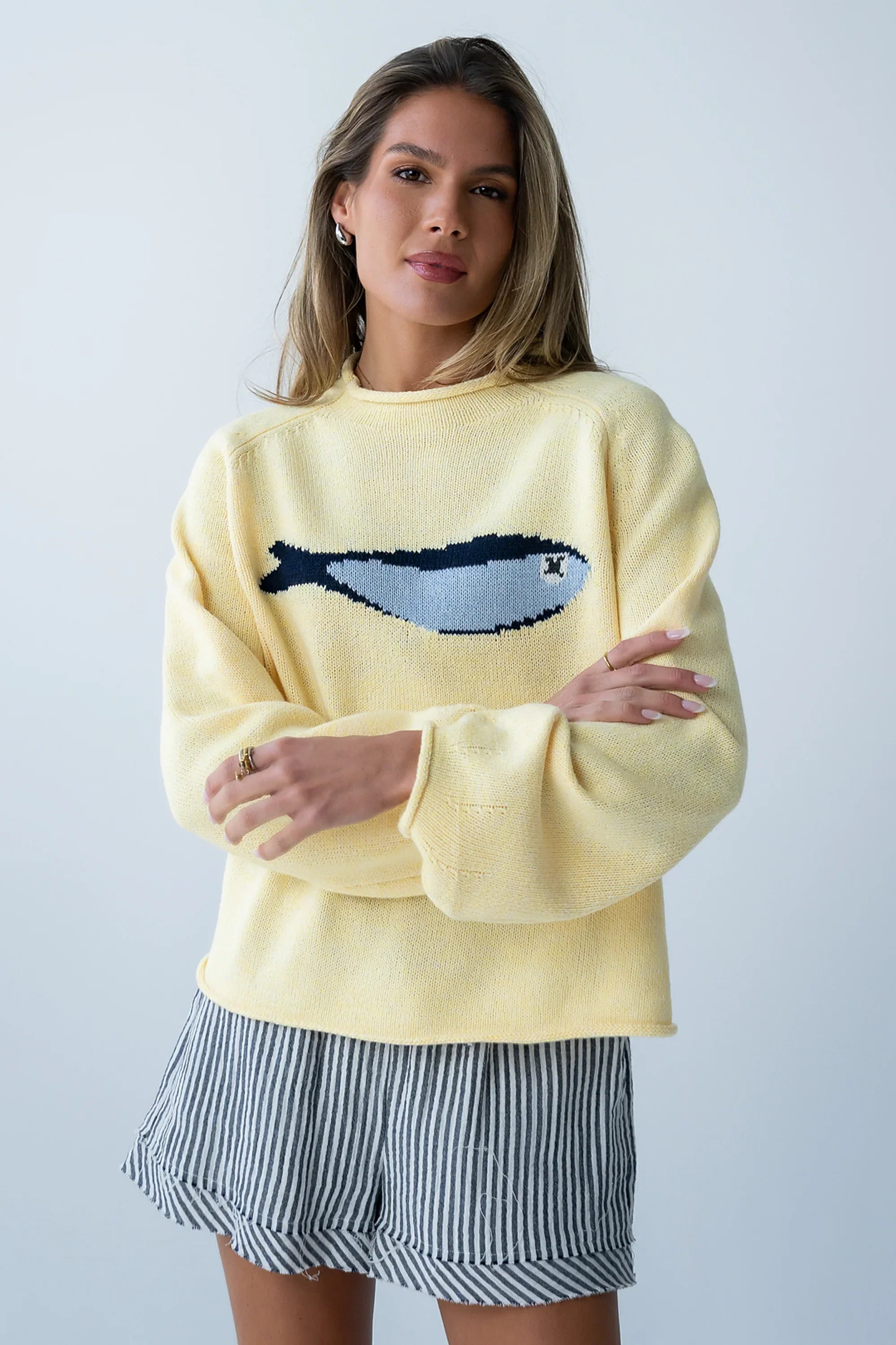 Brady Knit Sweater in Butter Yellow