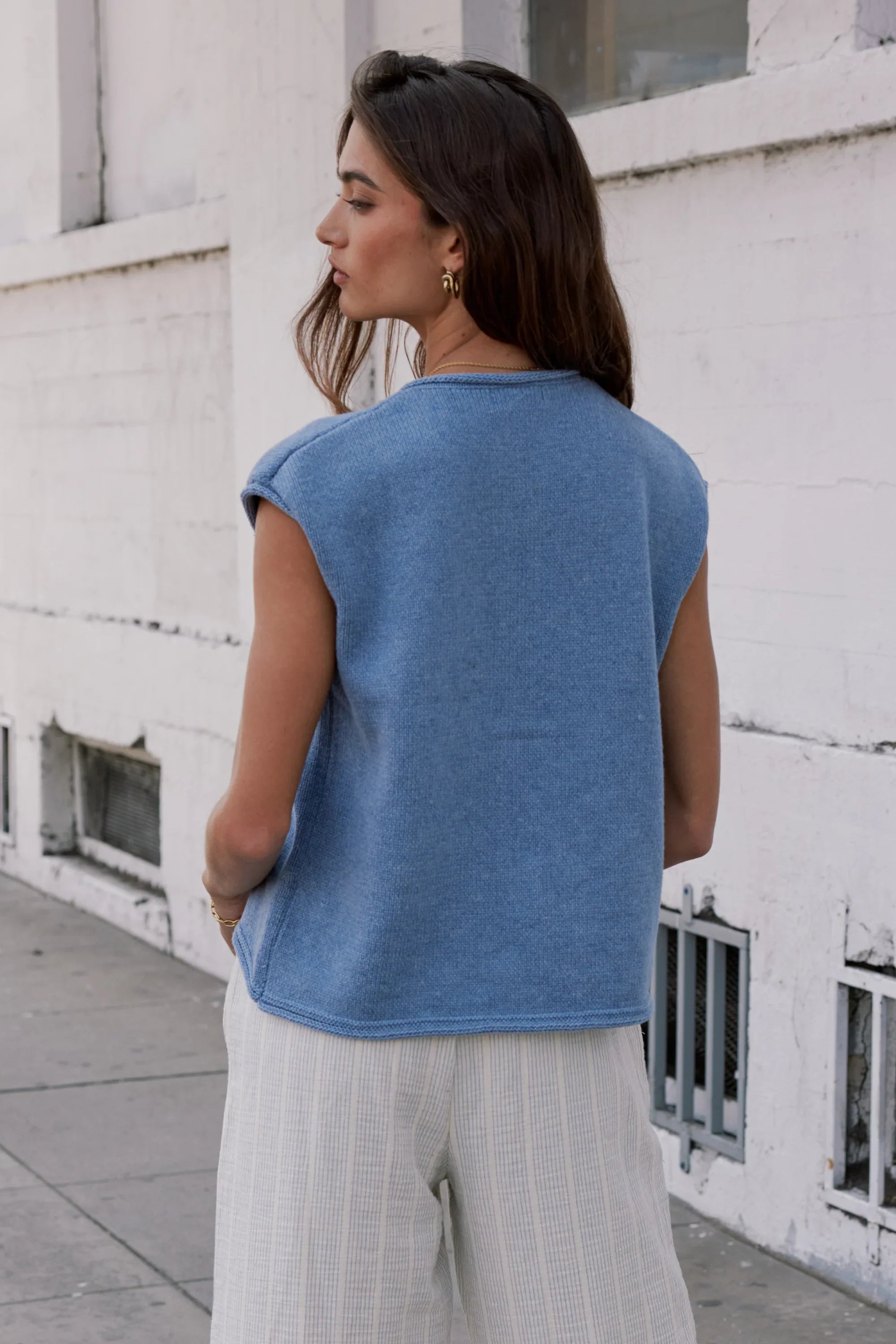 Paige Knit Sweater in Blue
