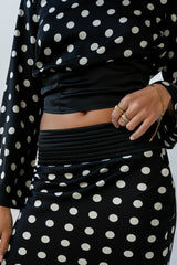 Journey Polka Dot Midi Skirt