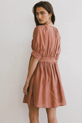 Lorna Mini Dress in Rust FINAL SALE