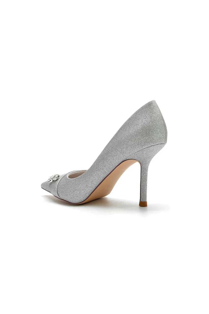 Crystal Sequin Pointed Toe High Heels