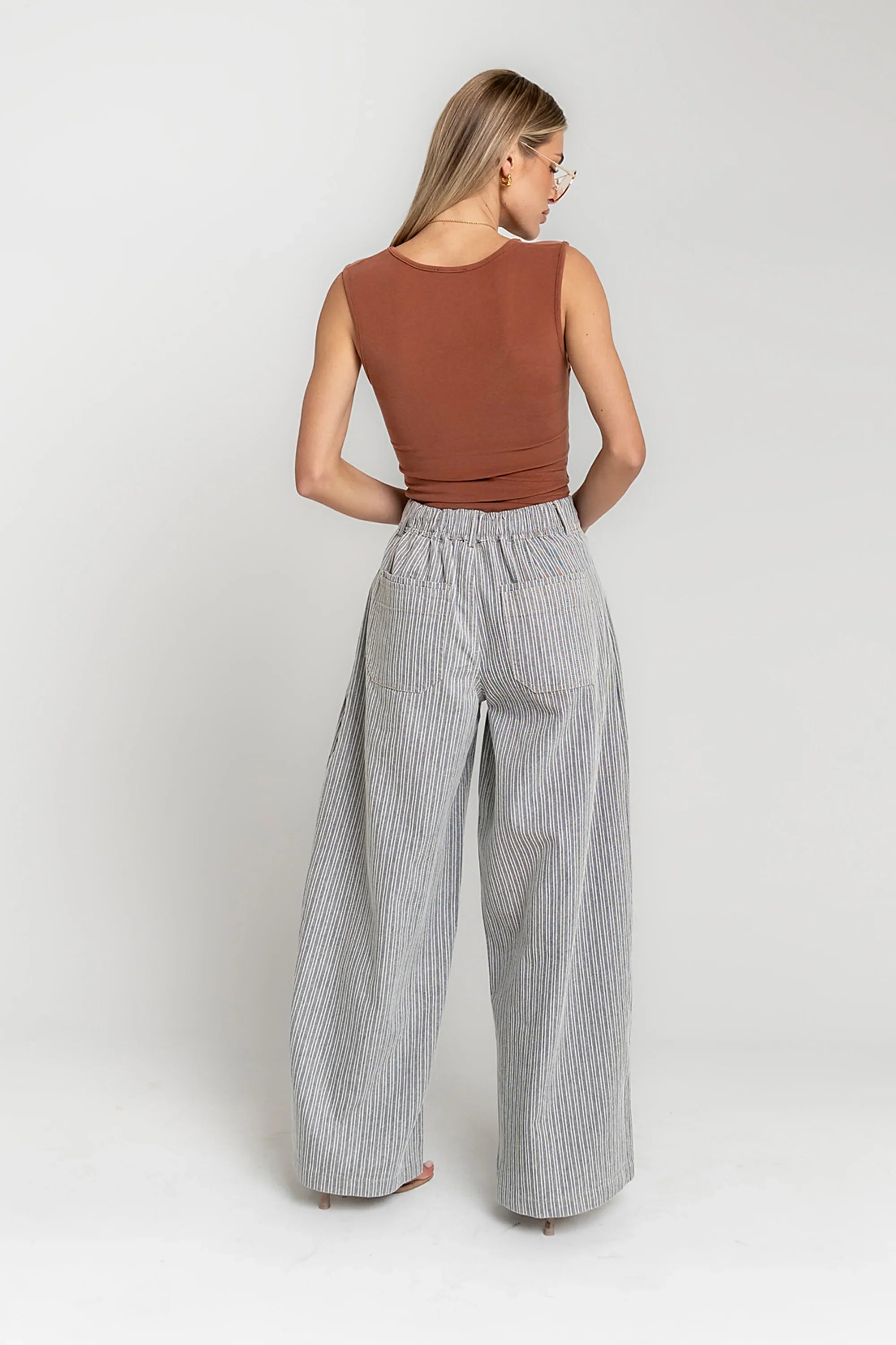Karol Striped Wide Leg Pants