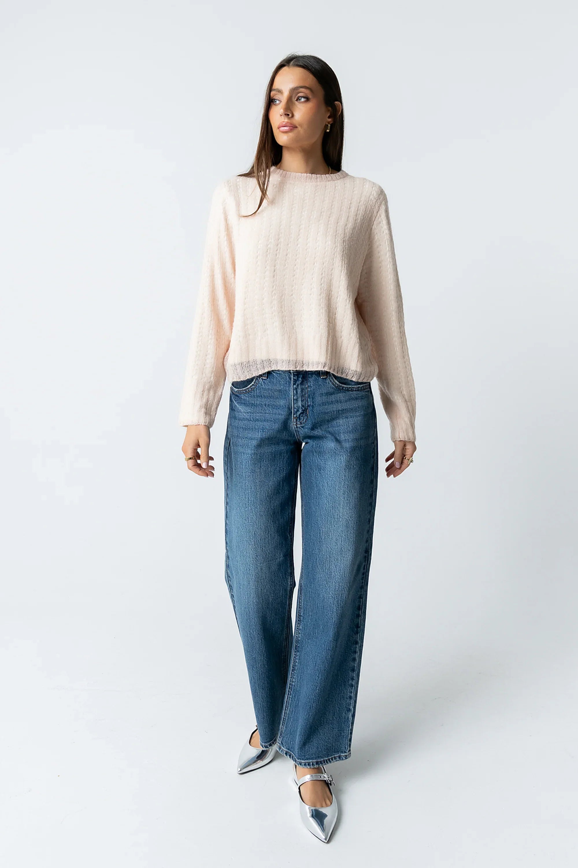 Leo Layered Sweater in Pink FINAL SALE