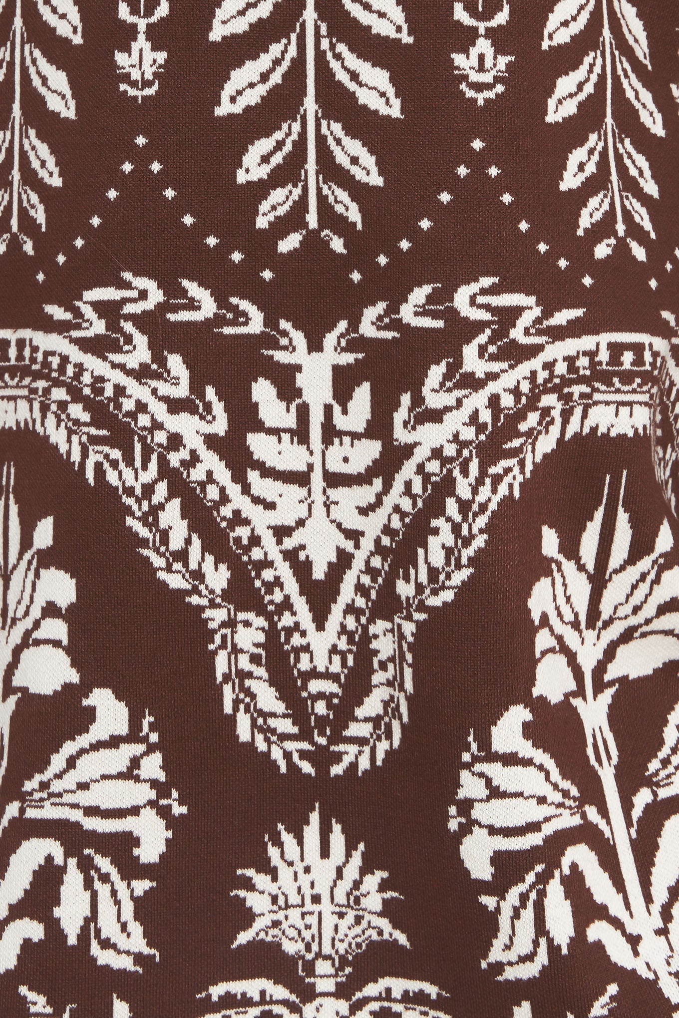 TERRA TAPESTRY BROWN SWEATER KNIT MINI DRESS