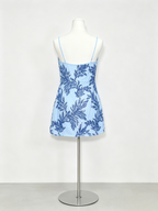 Halter Leaf Sequin Mini Bodycon Dress
