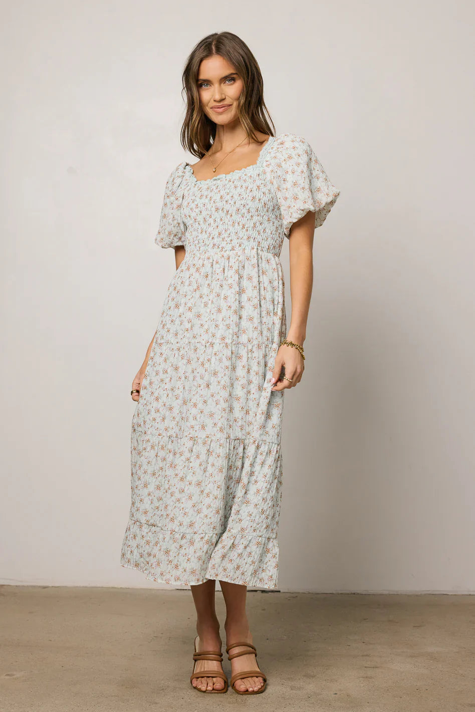 Asha Floral Midi Dress FINAL SALE