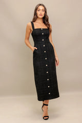 Size Small TWEED NOUVELLE MIDI DRESS FINAL SALE