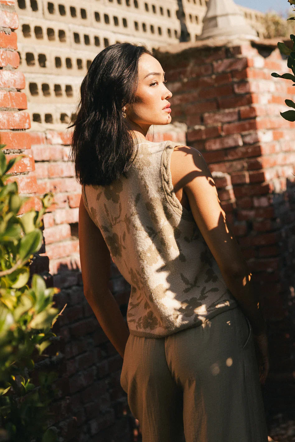 Kellie Floral Knit Vest FINAL SALE