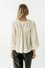 Kylee Lace Blouse in Cream