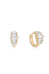 Crystal Diamond Shine Mini Hoop Earrings