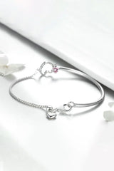 Heart Charm Bracelet in Sterling Silver