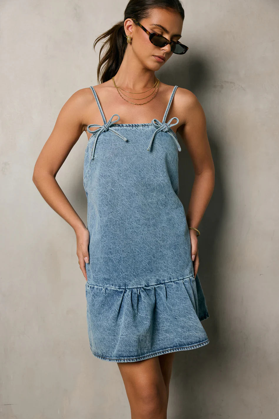 Mardie Denim Mini Dress FINAL SALE