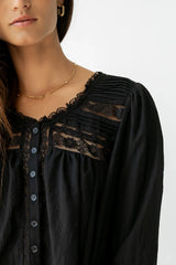 Kylee Lace Blouse in Black