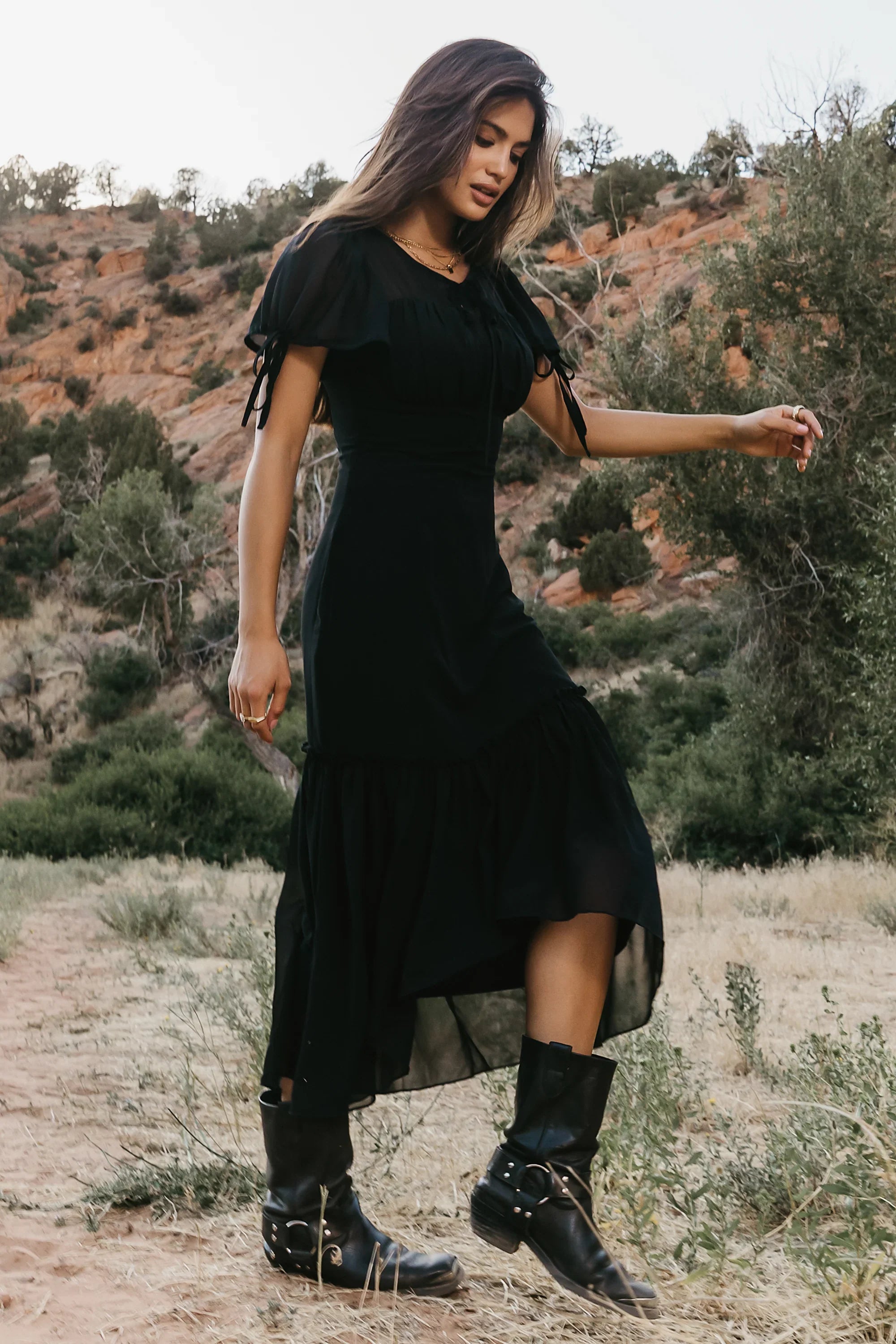 Dallas Sheer Midi Dress FINAL SALE