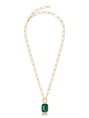 Deco Crystal Pendant Necklace