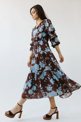 Cache Floral Midi Dress FINAL SALE