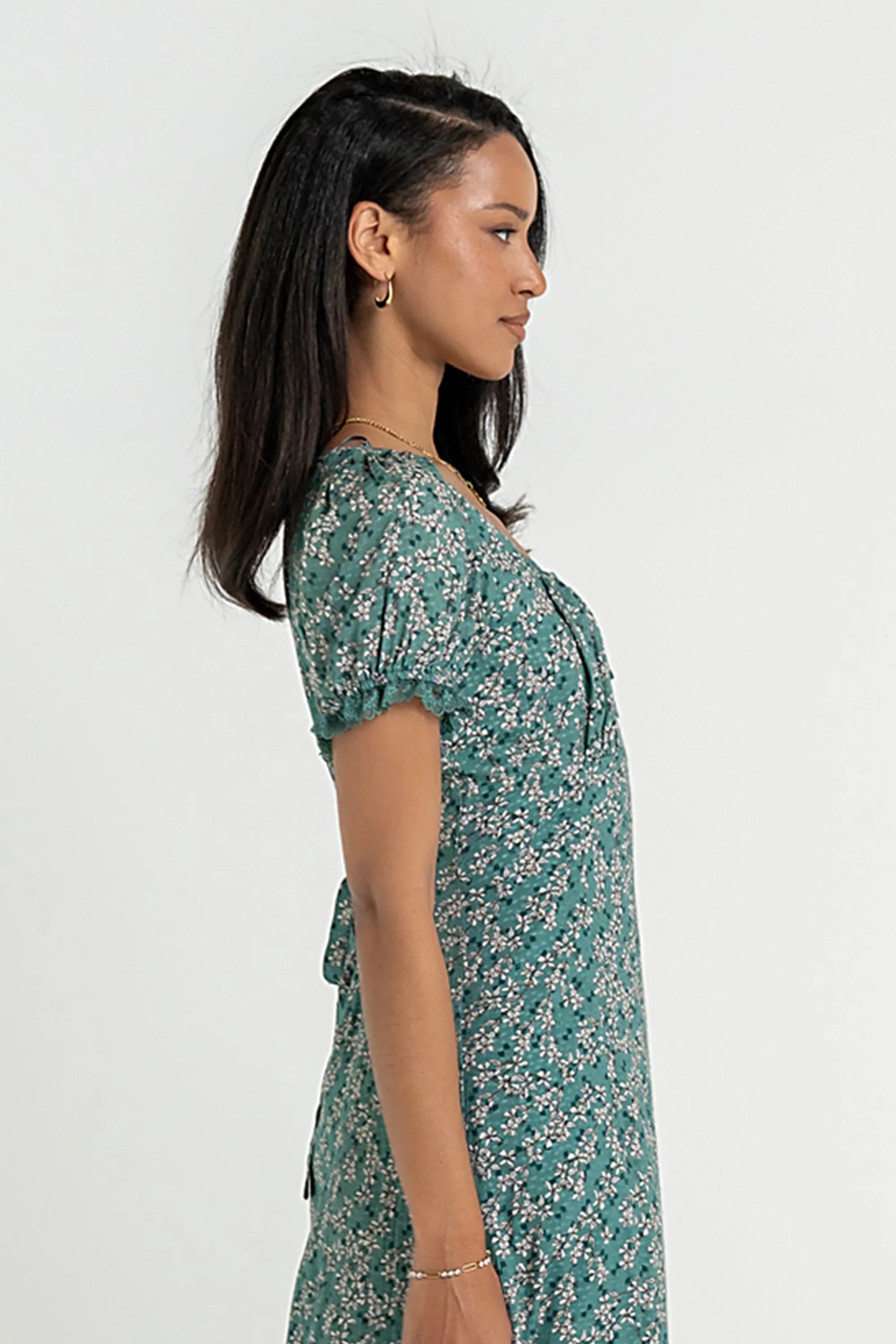 Camden Floral Maxi Dress in Green
