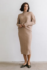 Renley Cable Knit Midi Skirt FINAL SALE