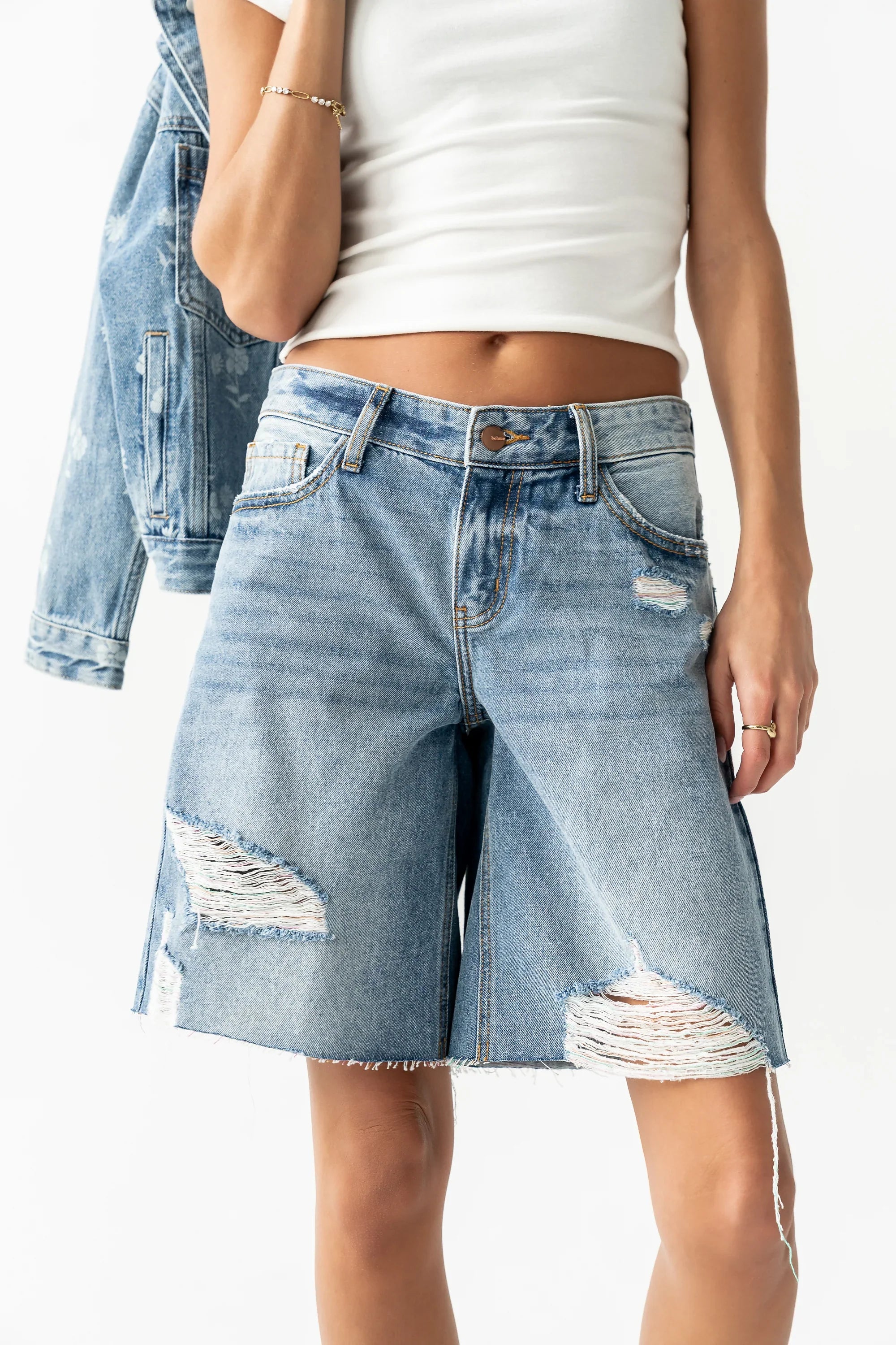 Winston Distressed Bermuda Shorts