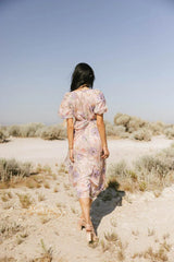 Angelique Floral Tie Dress in Pink FINAL SALE