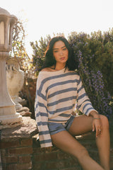 Kelsey Striped Sweater in Blue FINAL SALE