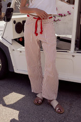 Jocelyn Barrel Jeans in Rust Stripe FINAL SALE