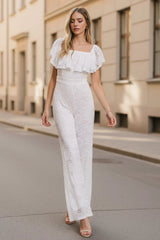 FATE INTERVENES WHITE LACE JUMPSUIT