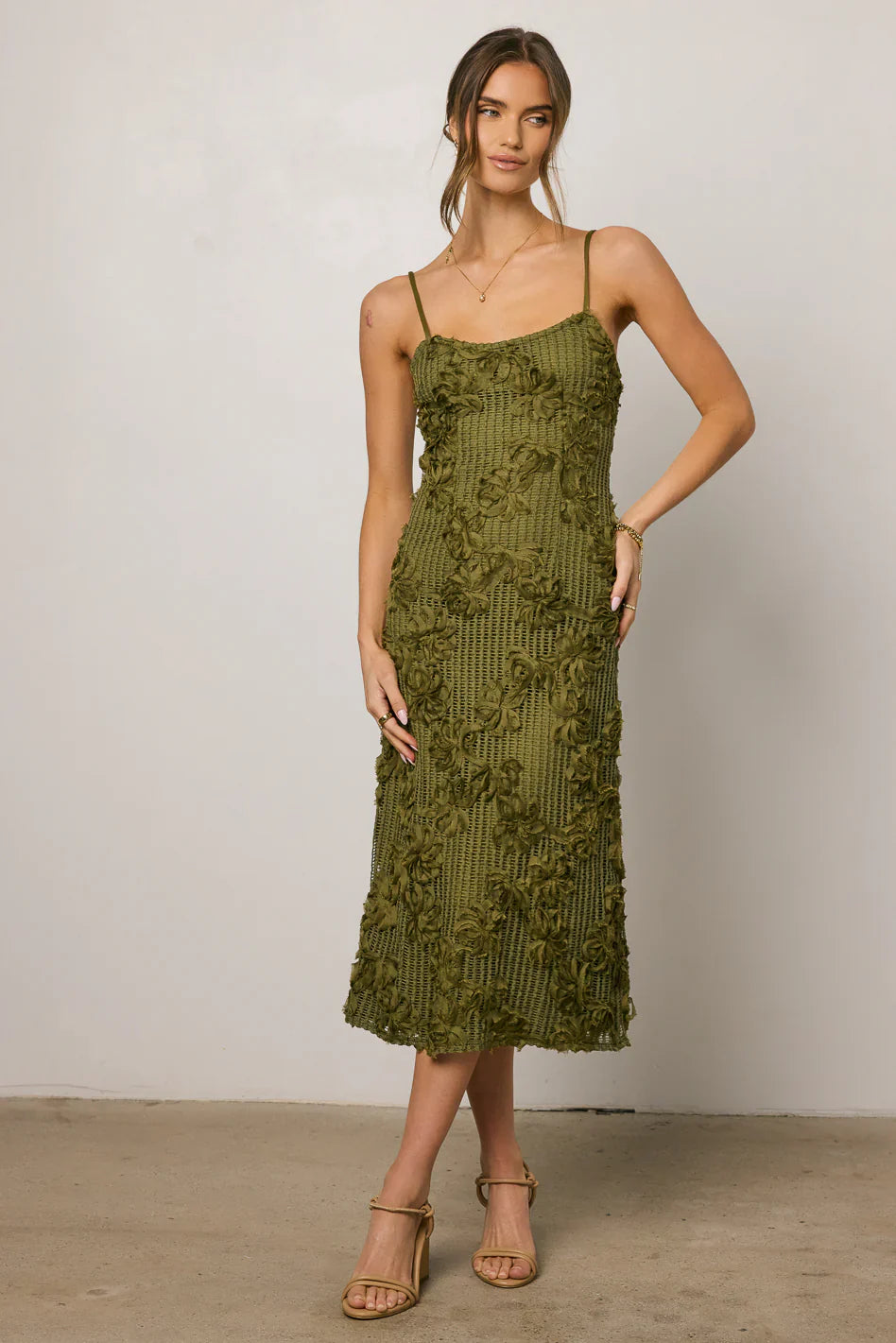 Cyrus Textured Midi Dress FINAL SALE