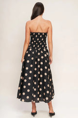 Size Medium SPOTLIGHT HOUR POLKA DOT MIDI DRESS FINAL SALE