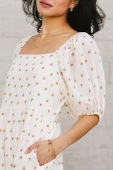Landrie Ditsy Floral Dress in Rust FINAL SALE
