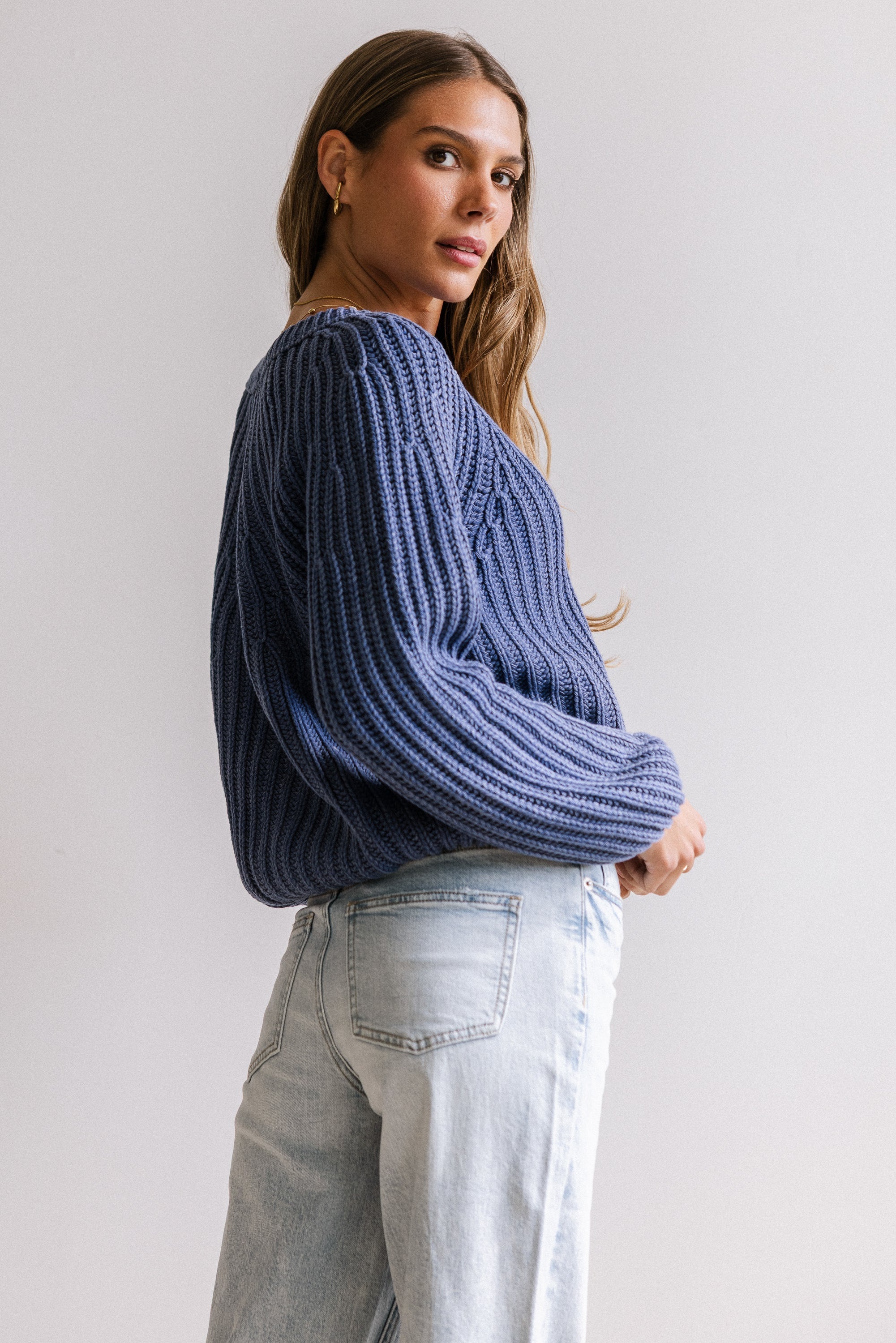 Katie Knit Cardigan in Navy FINAL SALE