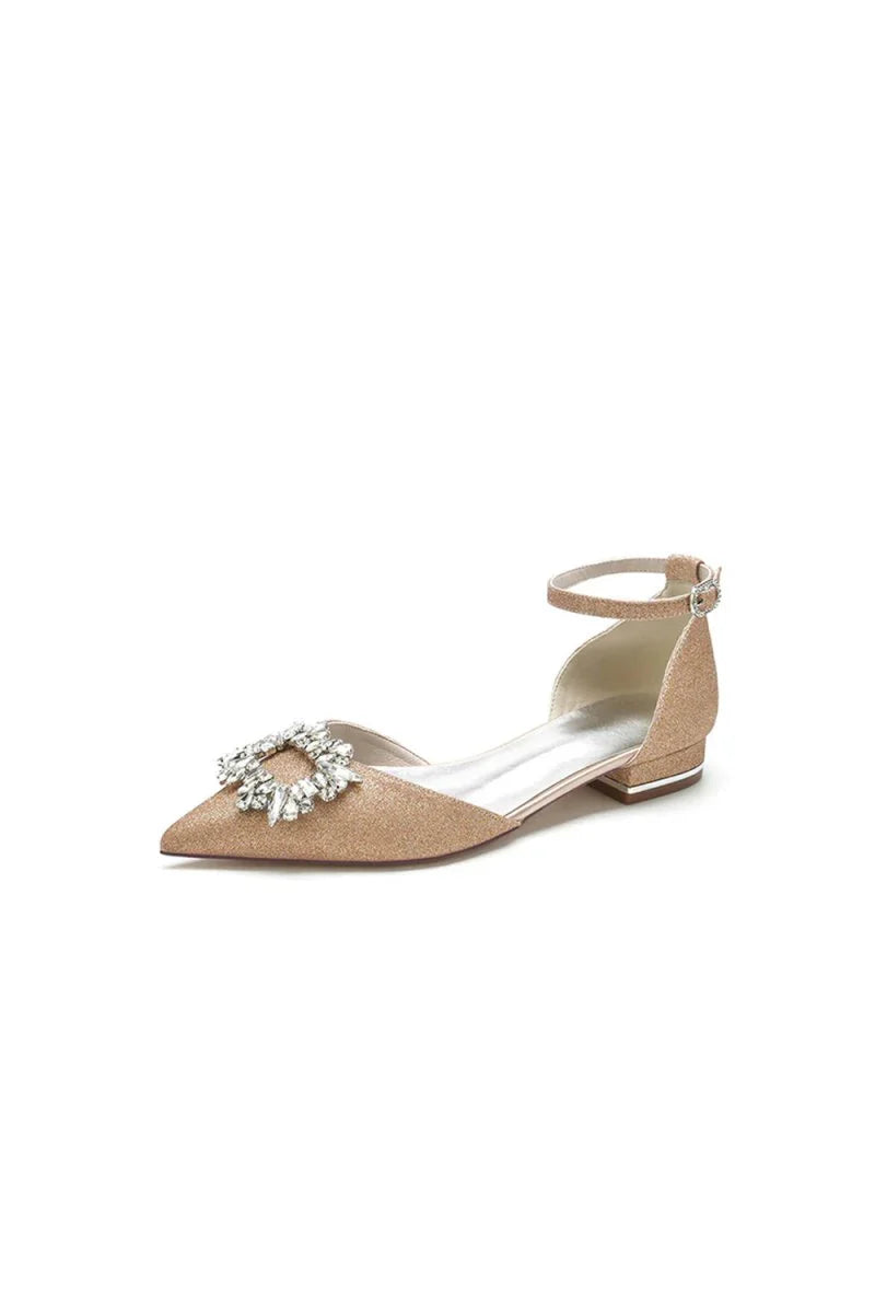 Glitter Crystal Low Heels