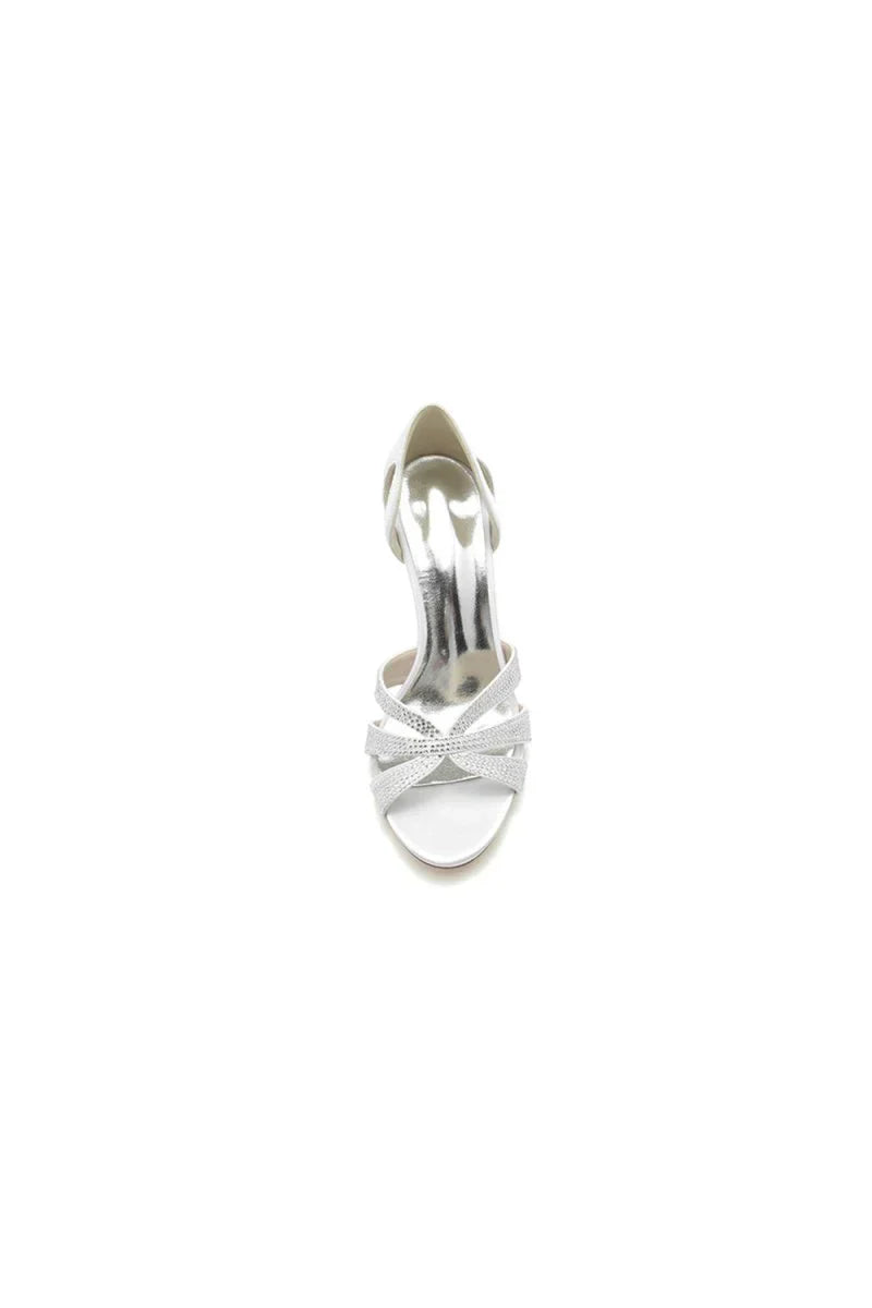Sexy Open Toe Hollow Out Wedding Shoes With Rhinestone