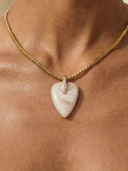Solstice Pendant Choker in Bone