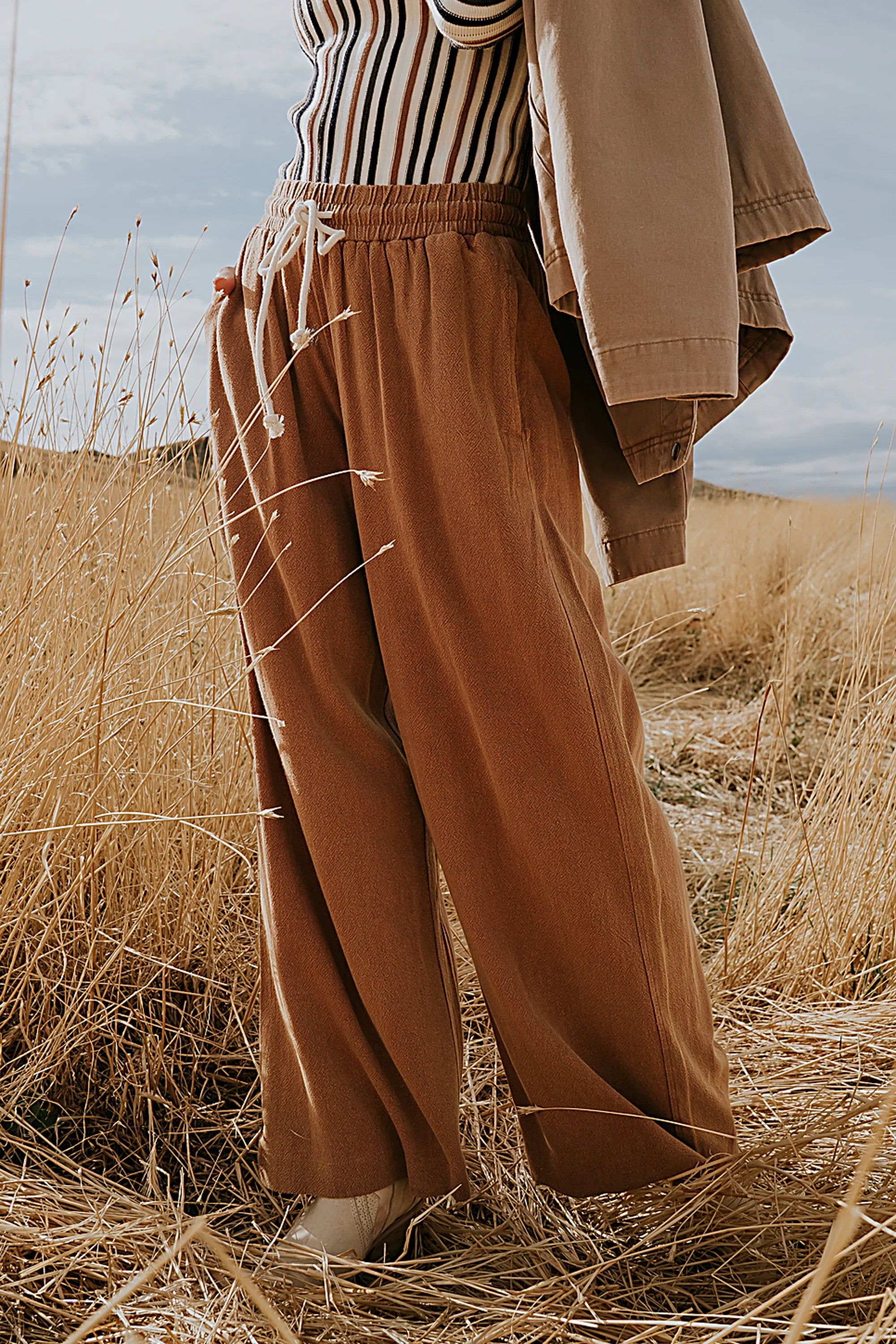 Nico Wide Leg Pants in Rust FINAL SALE