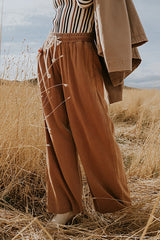 Nico Wide Leg Pants in Rust FINAL SALE