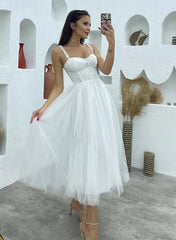 A Line Sweetheart symmetrical Satin Wedding Dresses With Cascading Ruffles
