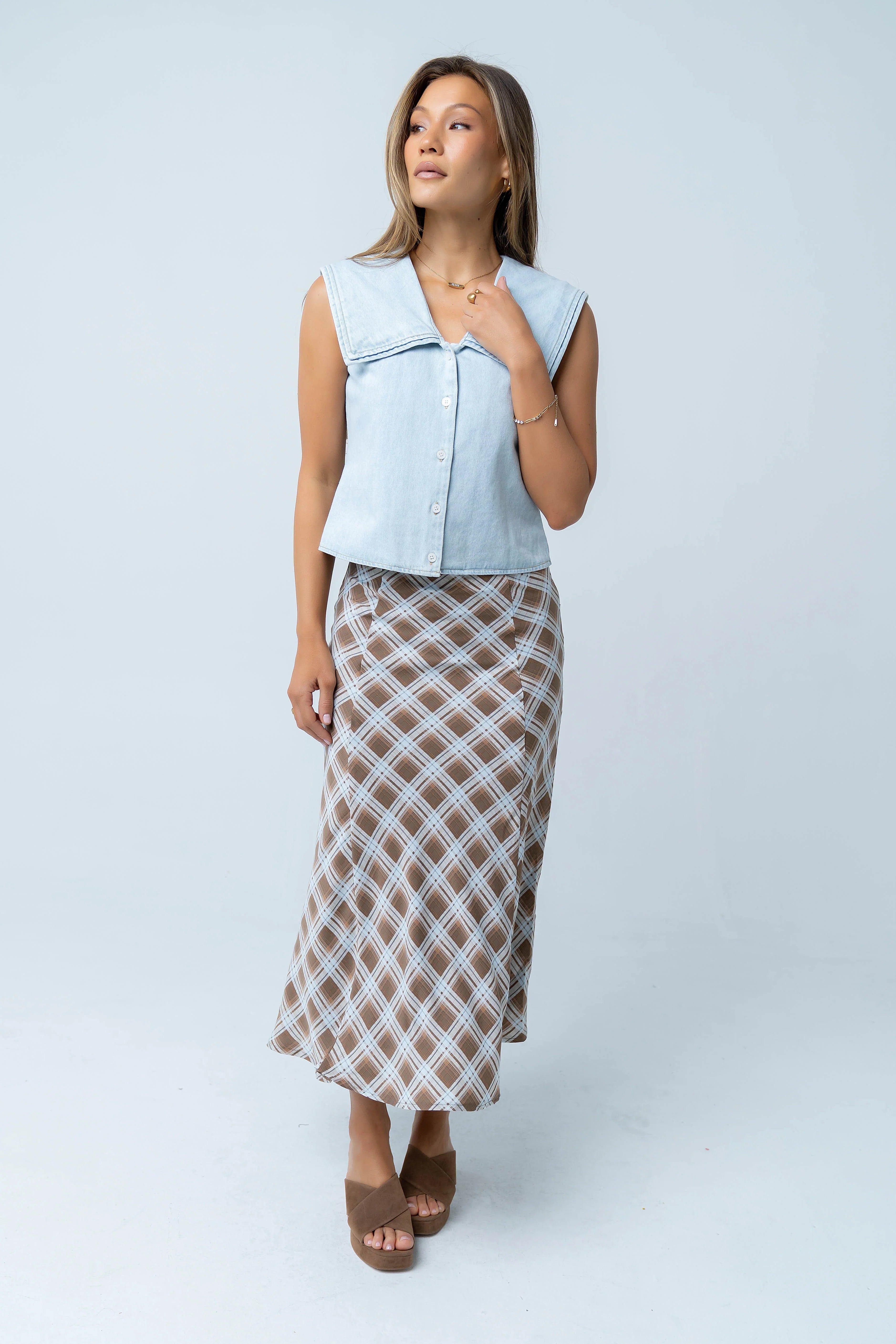 Zadie Plaid Maxi Skirt