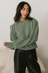 Amber Knit Sweater in Sage FINAL SALE