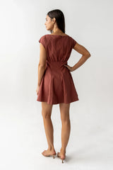 Kinzey Mini Dress in Marsala