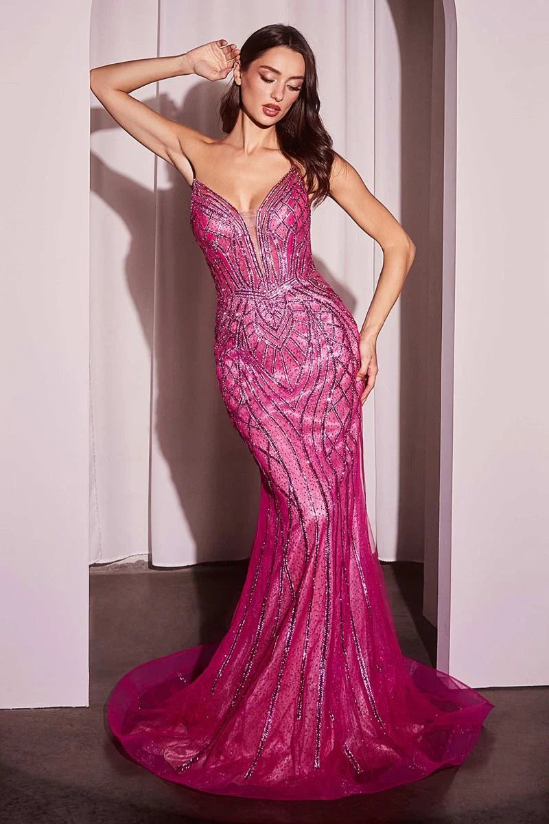 MAXWELL GOWN CRYSTAL STRAPLESS EMBELLISHED MERMAID GOWN