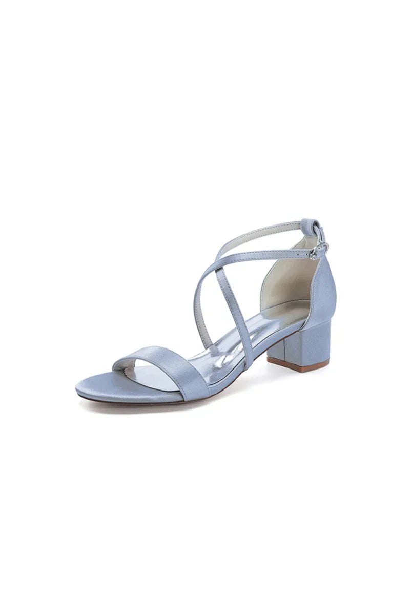 Open Toe Hollow Out Chunky Heels