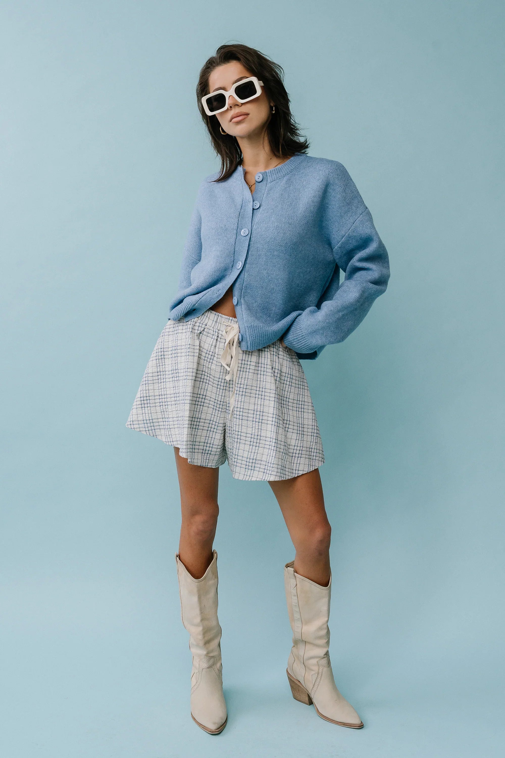 Valeria Oversized Sweater in Light Blue