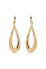Oblong Abstract Hoop Earring
