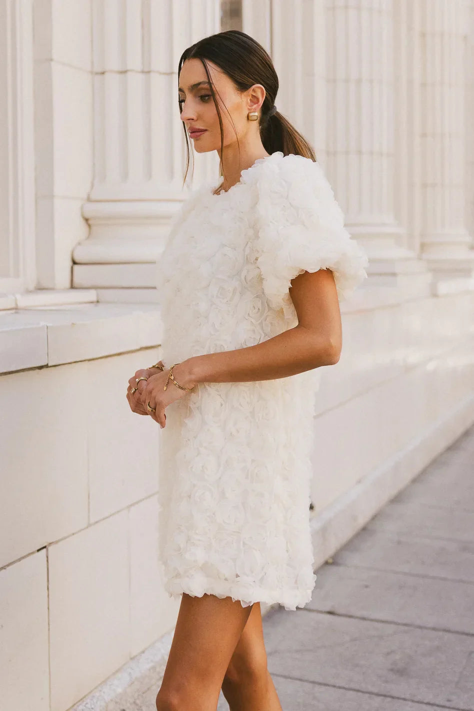 Andria Rosette Mini Dress FINAL SALE