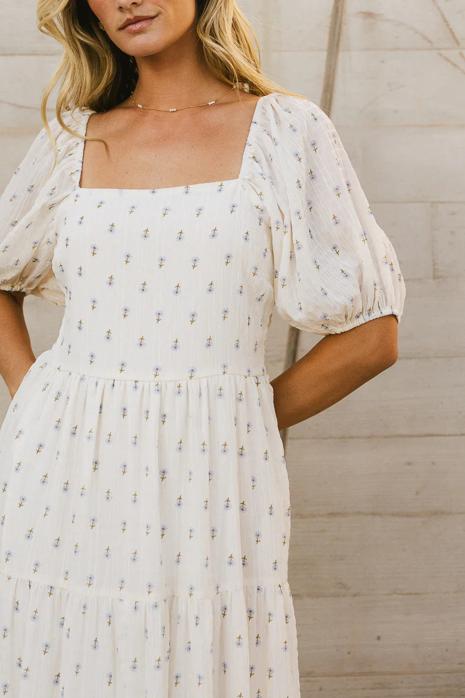 Landrie Ditsy Floral Dress in Blue FINAL SALE