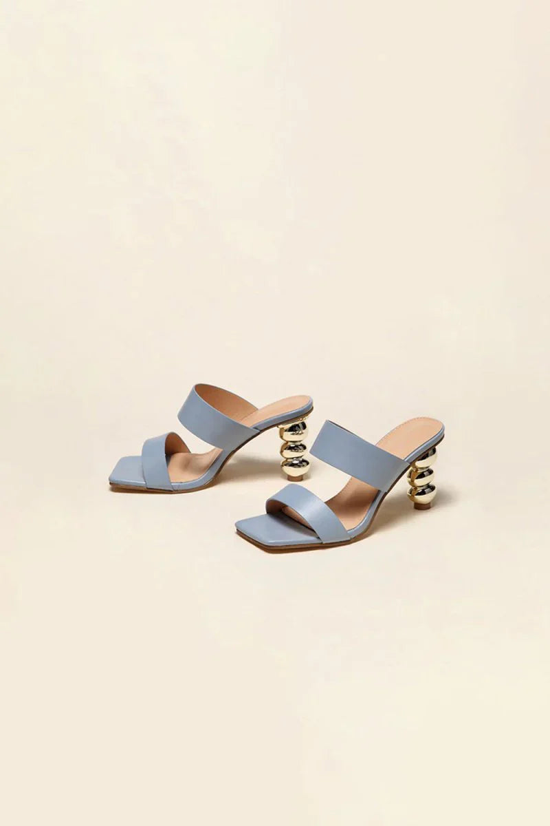 Square Toe Shaped Gourd High Heels