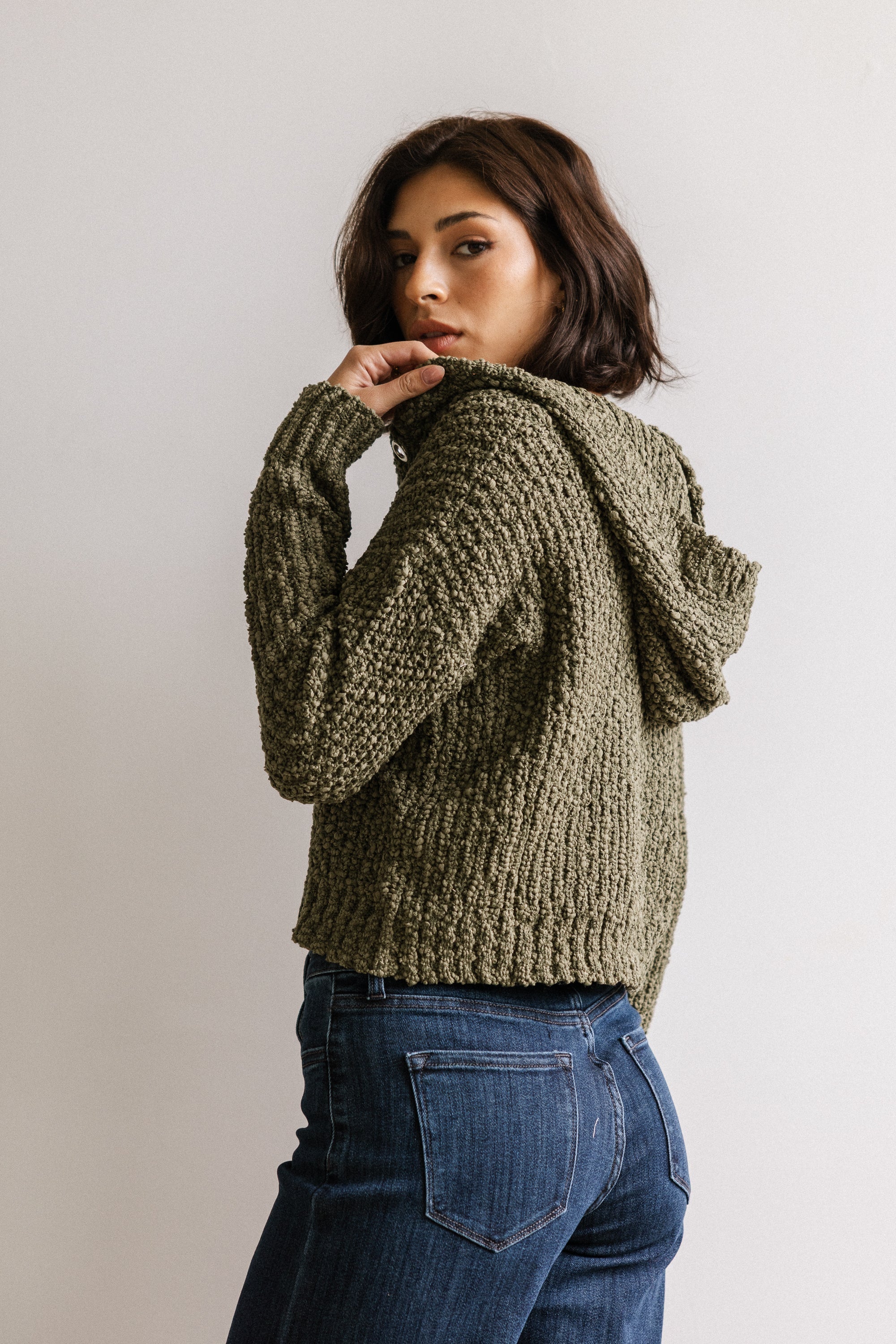 Georgie Knit Sweater in Olive