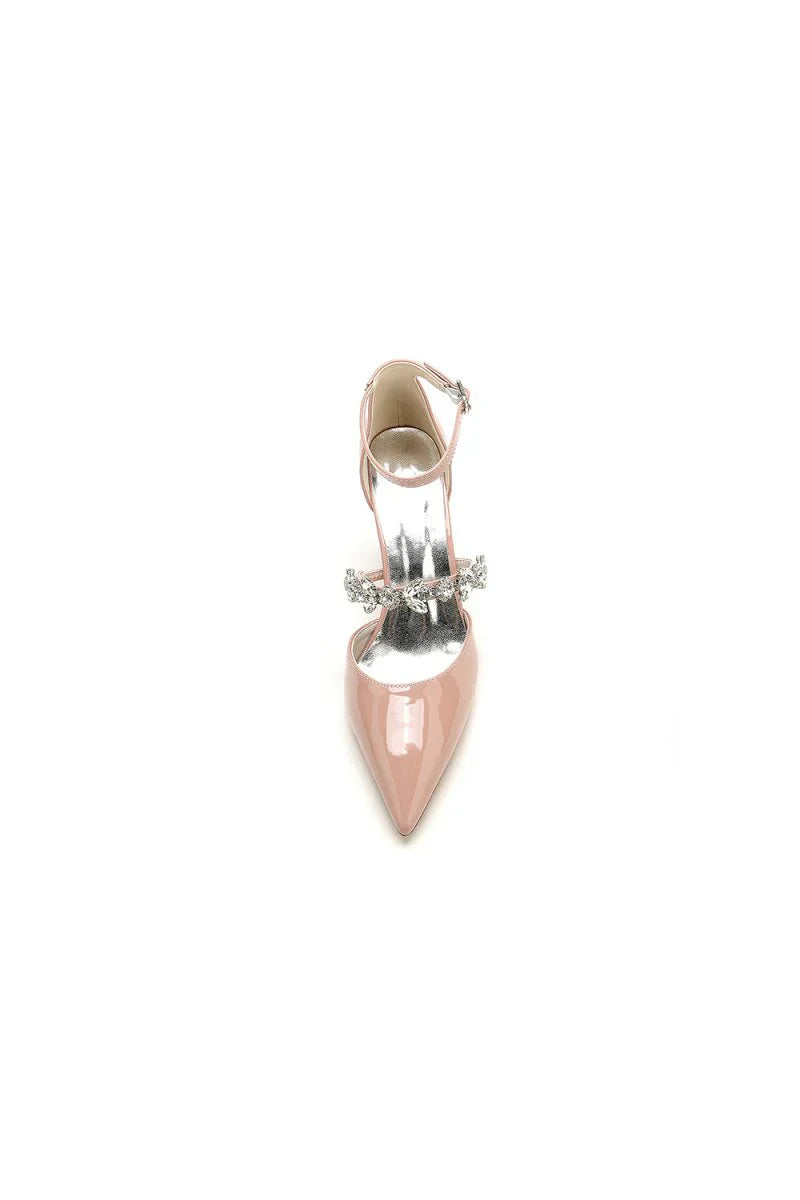 Ivory High Heels with Crystal Accent
