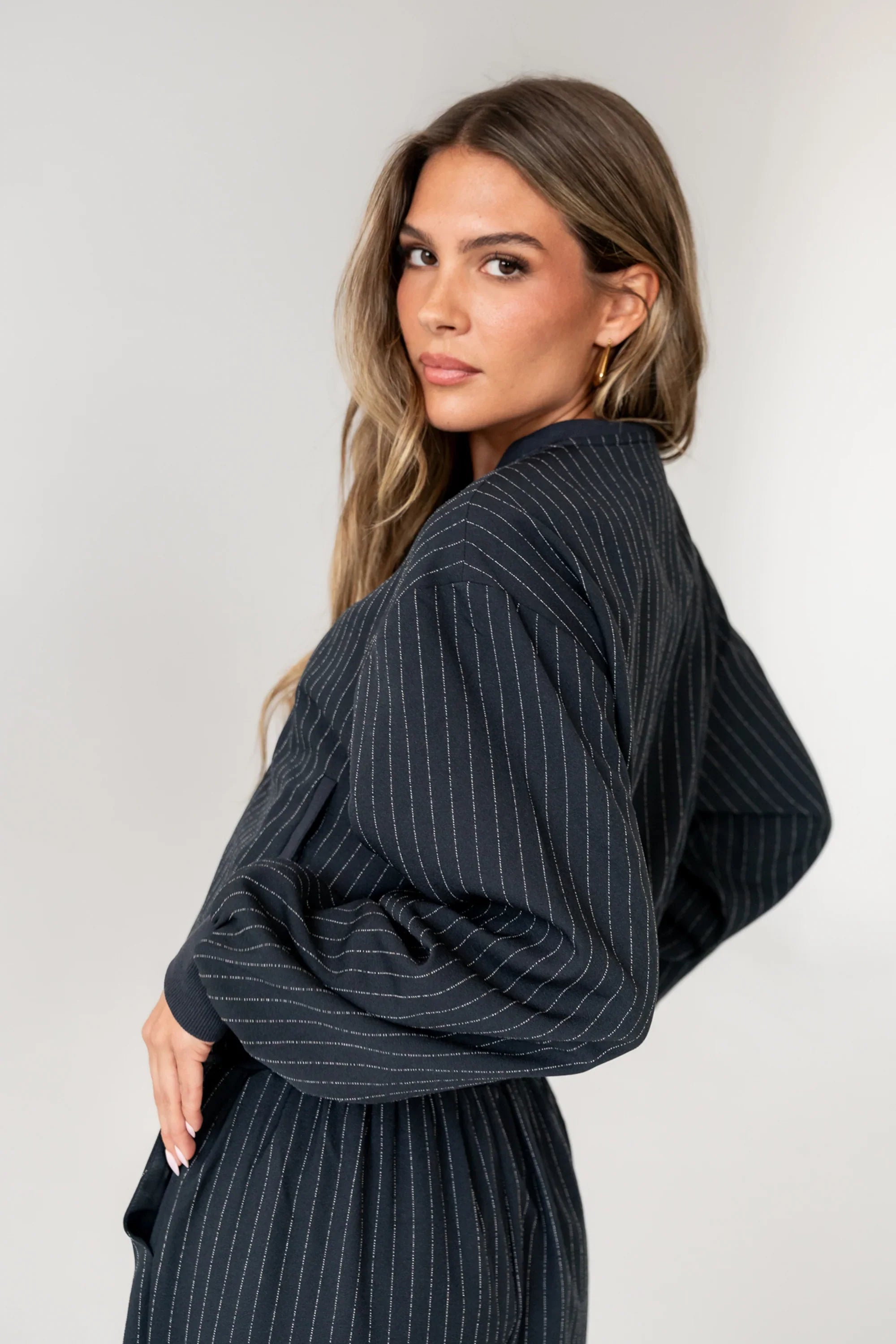 Valeria Striped Bomber Jacket FINAL SALE